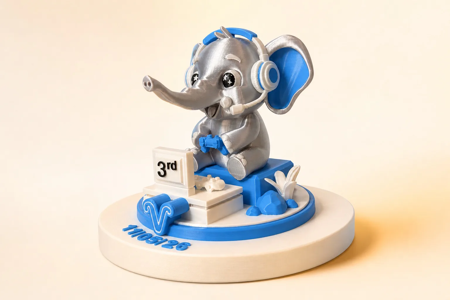 Playful TrulyTheirs keepsake shown in a three-quarter view